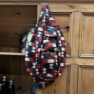 Kavu Orange and Blue Patterned Sling Bag